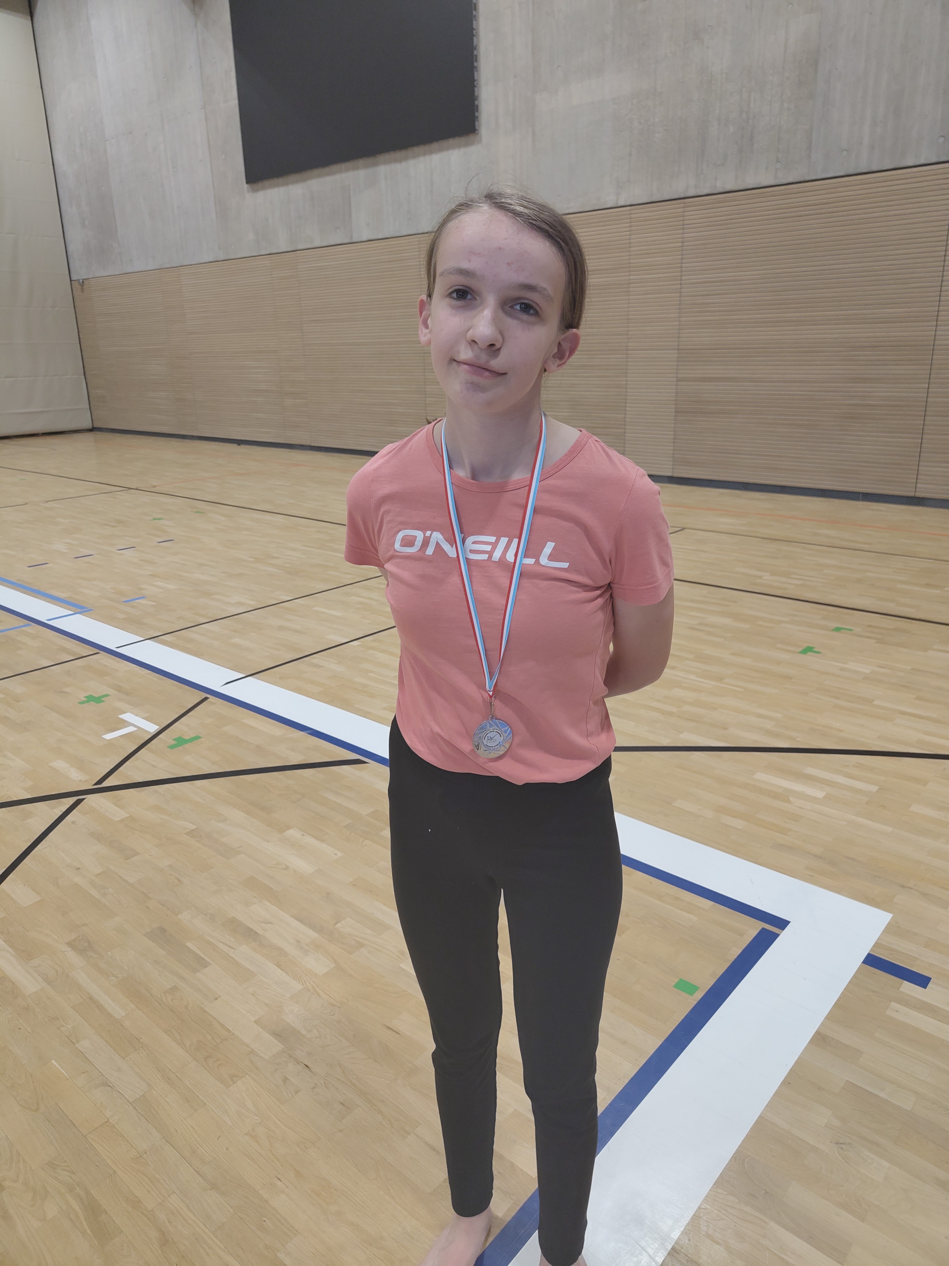 Erika et sa médaille d'argent